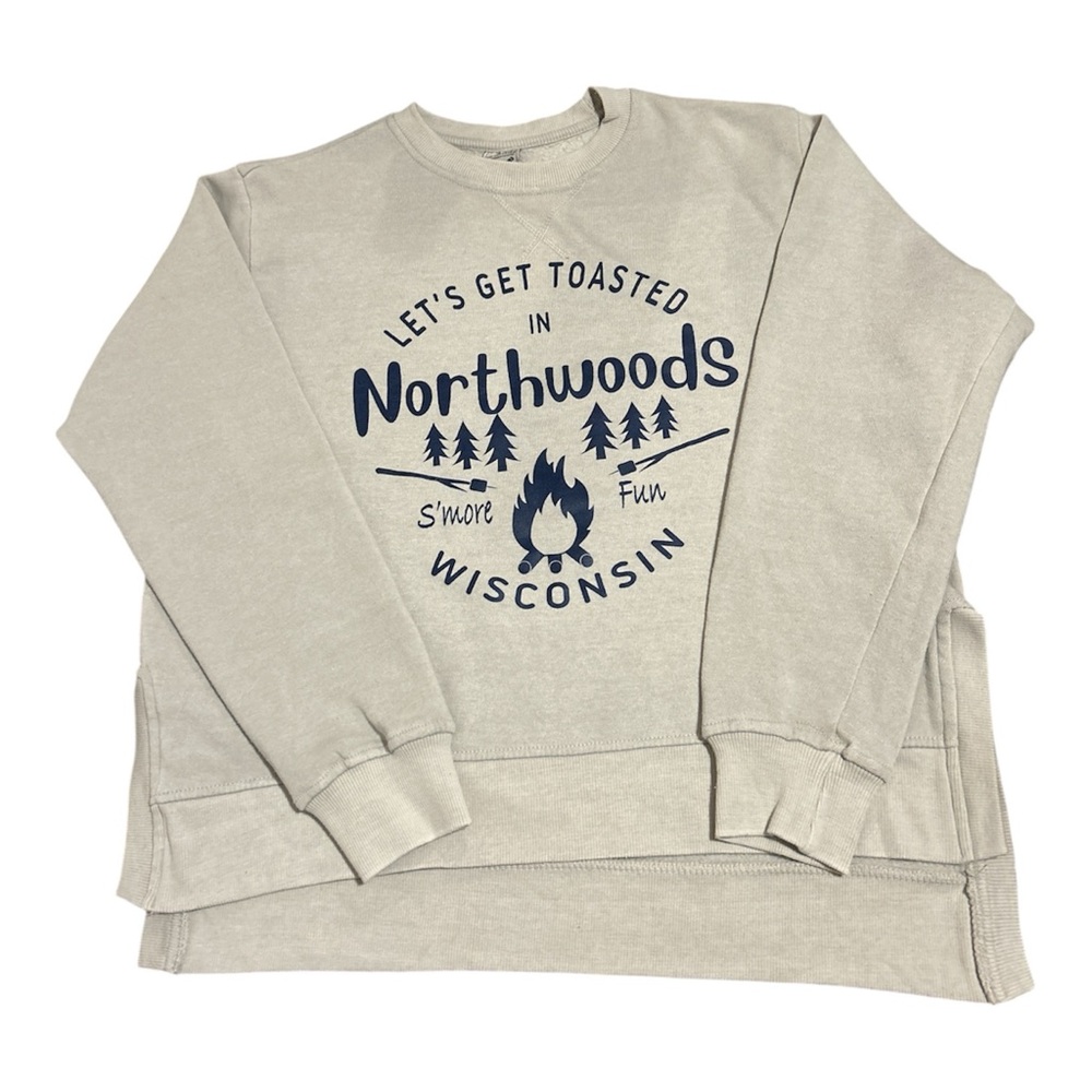 U.S Vintage Cozy Women’s Light Gray Sweater Size Medium Cotton 60% Polyester 40%